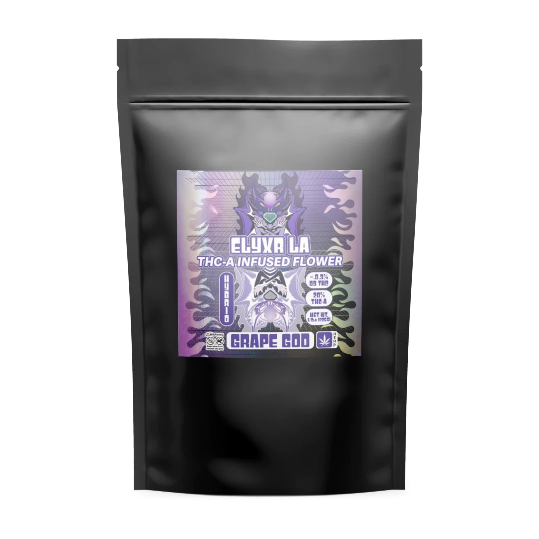 THC-A Infused Flower Nuggs Grape God Hybrid 1/2lb - 22gg