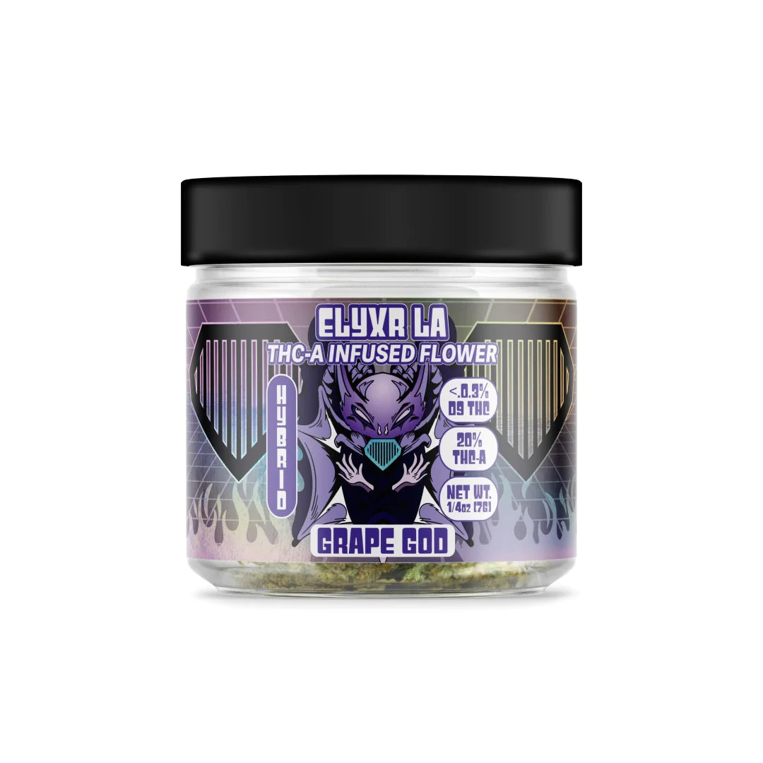 THC-A Infused Flower Nuggs Grape God Hybrid 1/4oz - 7g