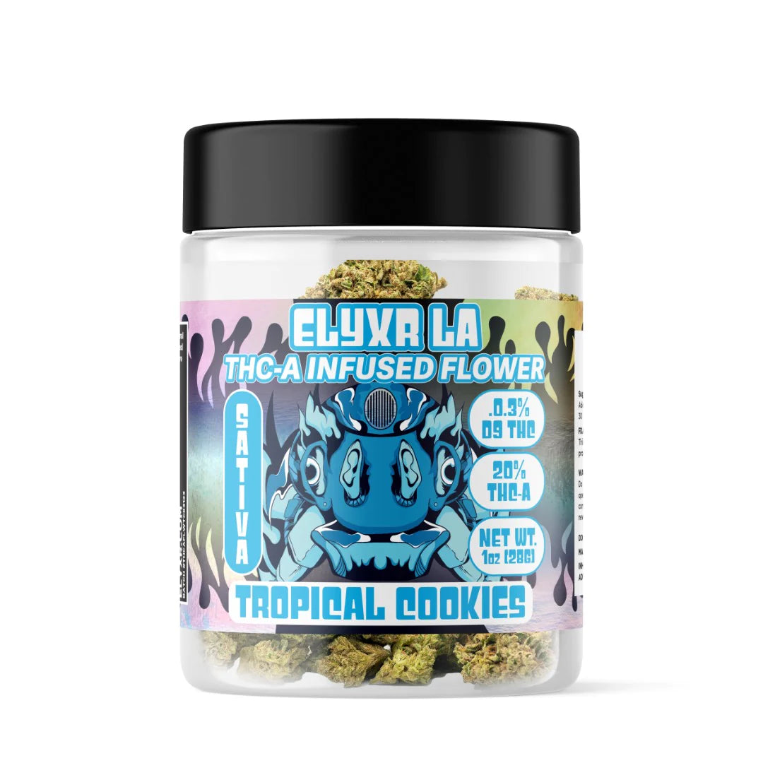 THC-A Infused Flower Nuggs Tropical Cookies Sativa 1oz - 28g