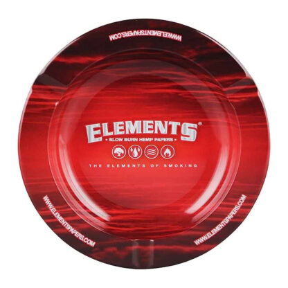 Elements 5.5″ Metal Ashtray Red