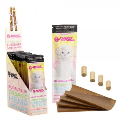 G-Rollz Diamonds 4 Organic Hemp Wraps with Filters Bubblegum