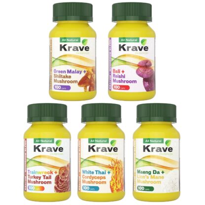Krave Kratom And Mushroom Capsules 100ct
