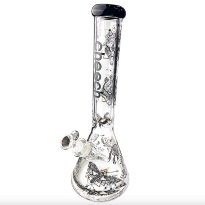 16″ Cheech Sketch Art Beaker Glass Water Pipe