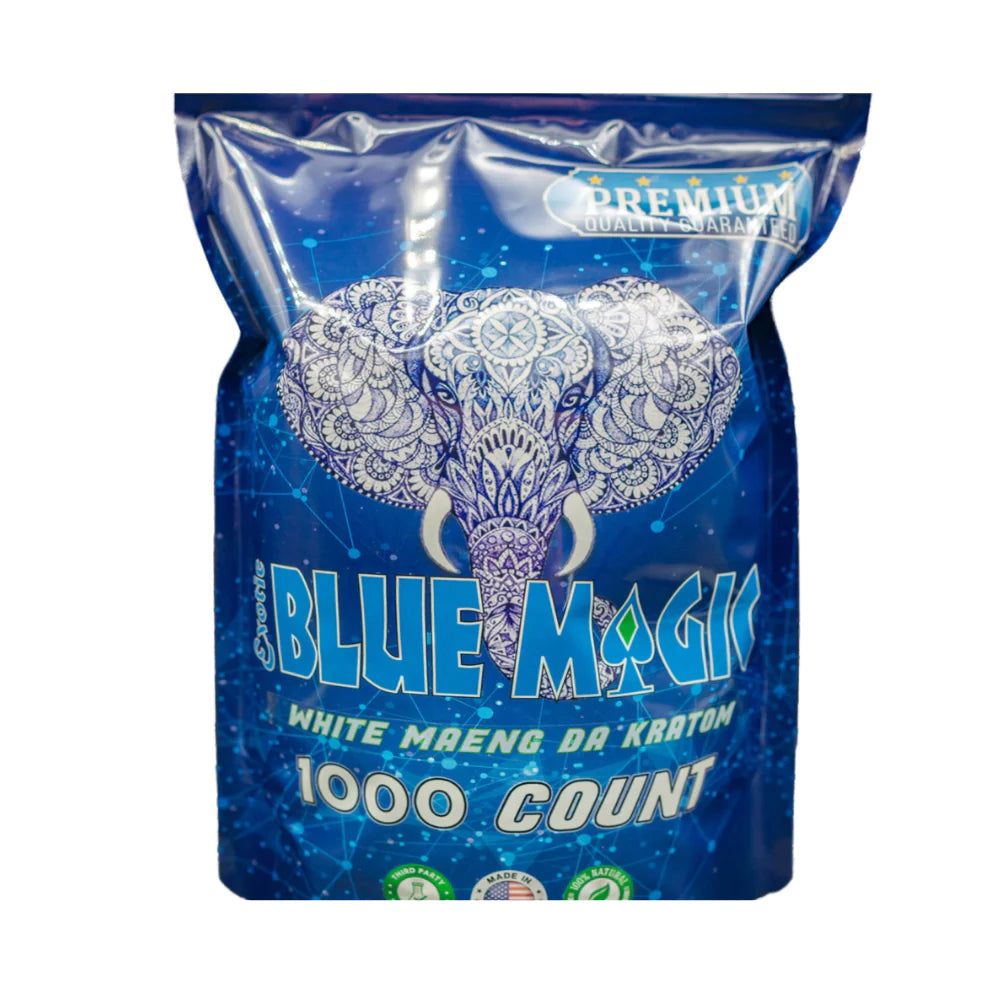 Blue Magic Kratom Capsules White Maeng - 1000ct
