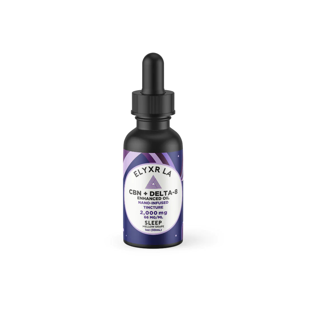 Delta 8/CBN Tincture Enhanced Oil Mellow Grape Sleep - 2000mg