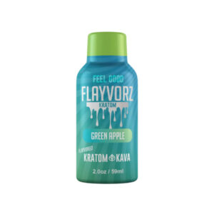 Flayvorz Kratom X Kava Shots Green Apple 6 Pack - 2oz
