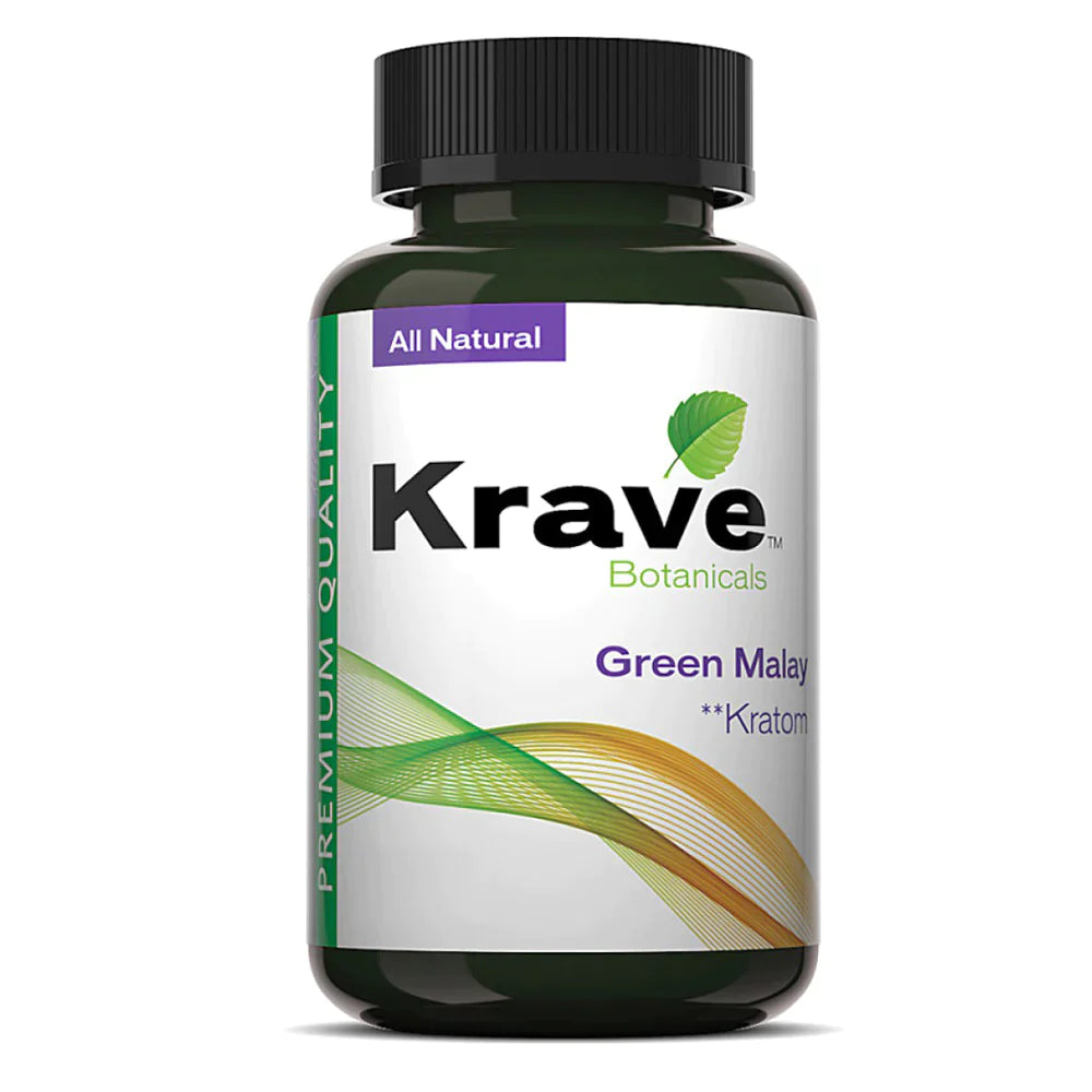 Krave Extract Enhanced Green Malay Kratom Capsules - 100ct
