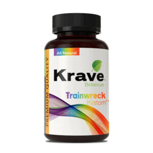 Krave Extract Enhanced Trainwreck Kratom Capsules - 100ct