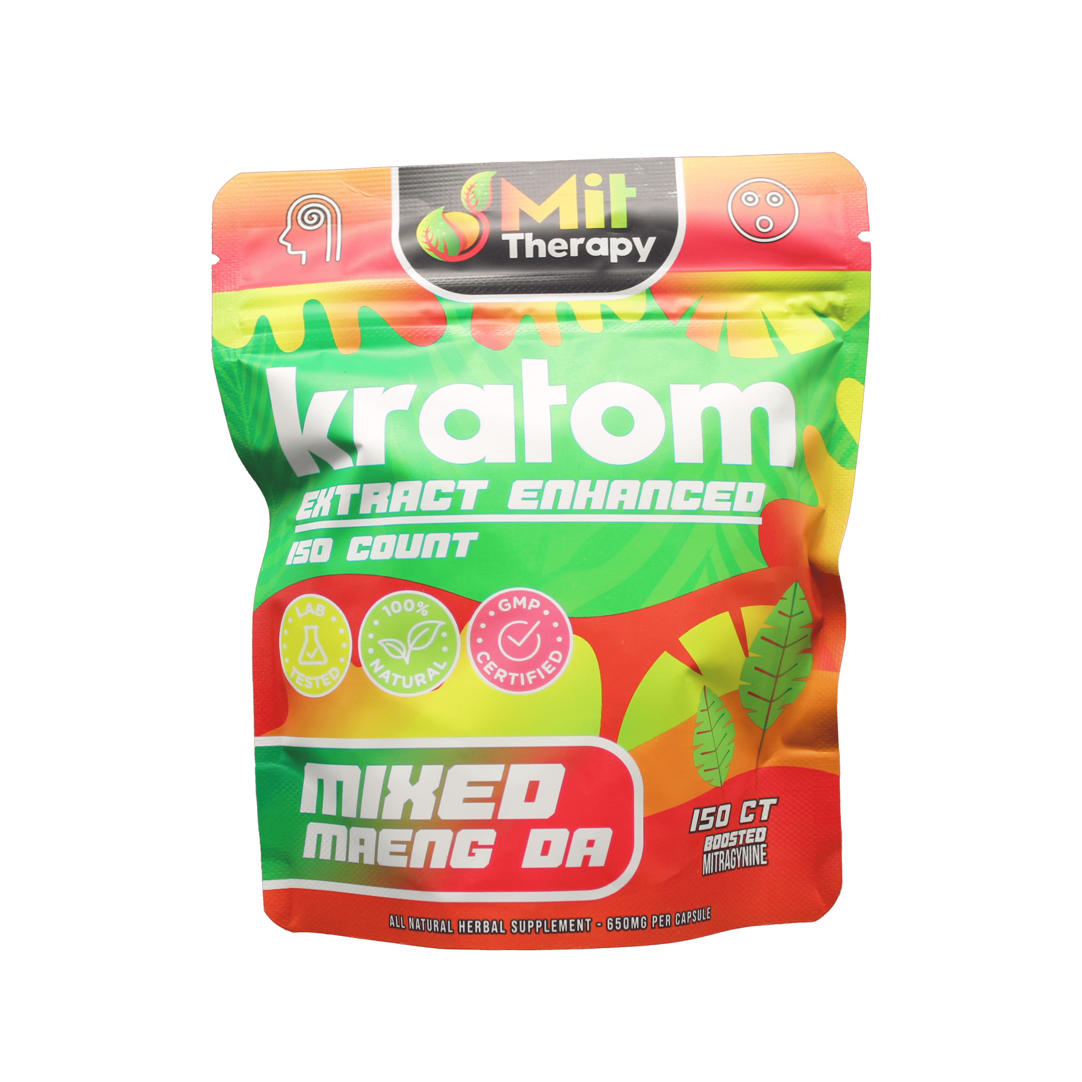 Mit Therapy Kratom Capsules Mixed Maeng Da - 150ct