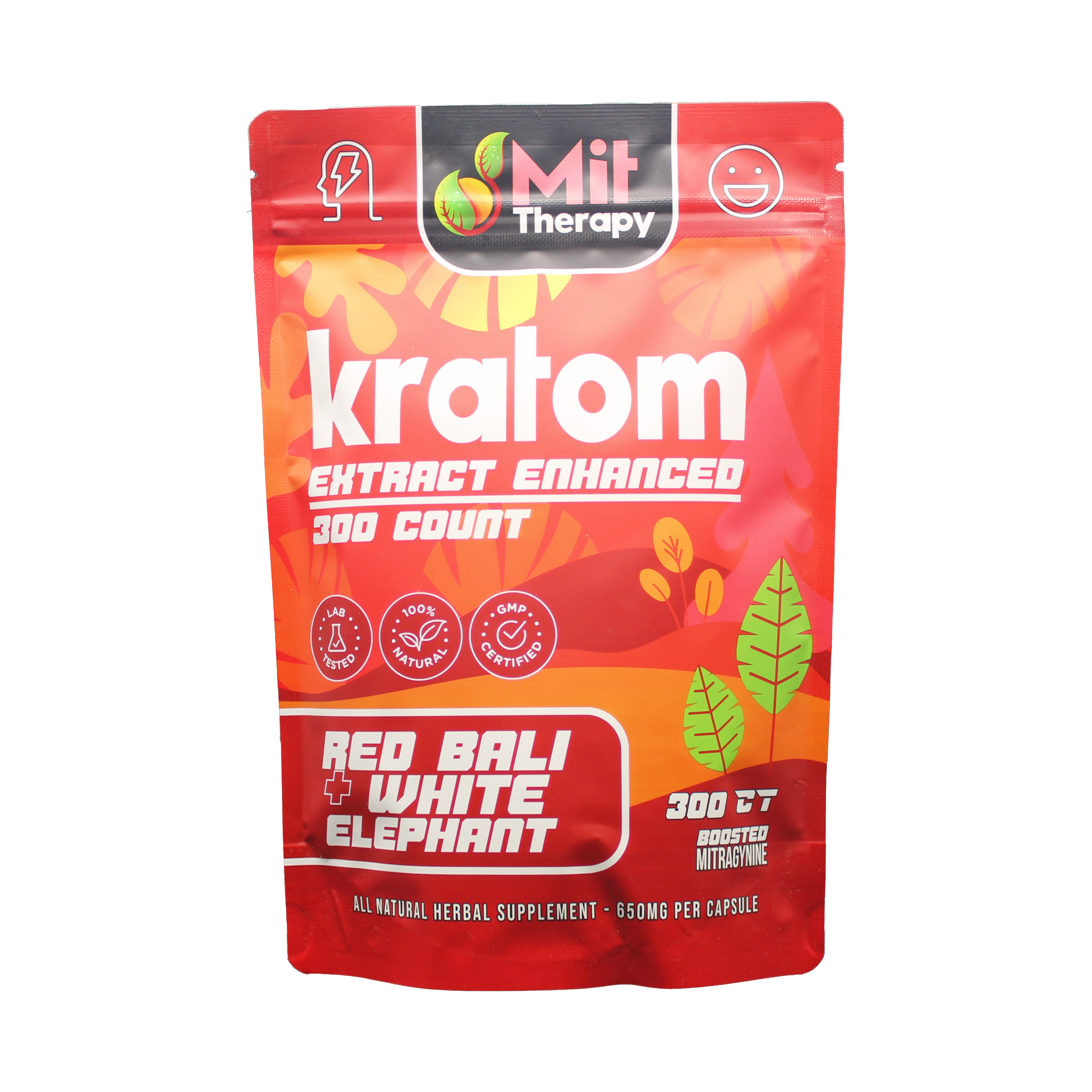 Mit Therapy Kratom Capsules Red Bali - 300ct
