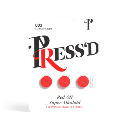 Press’d Red-OH Super Alkaloid Kratom Tablets