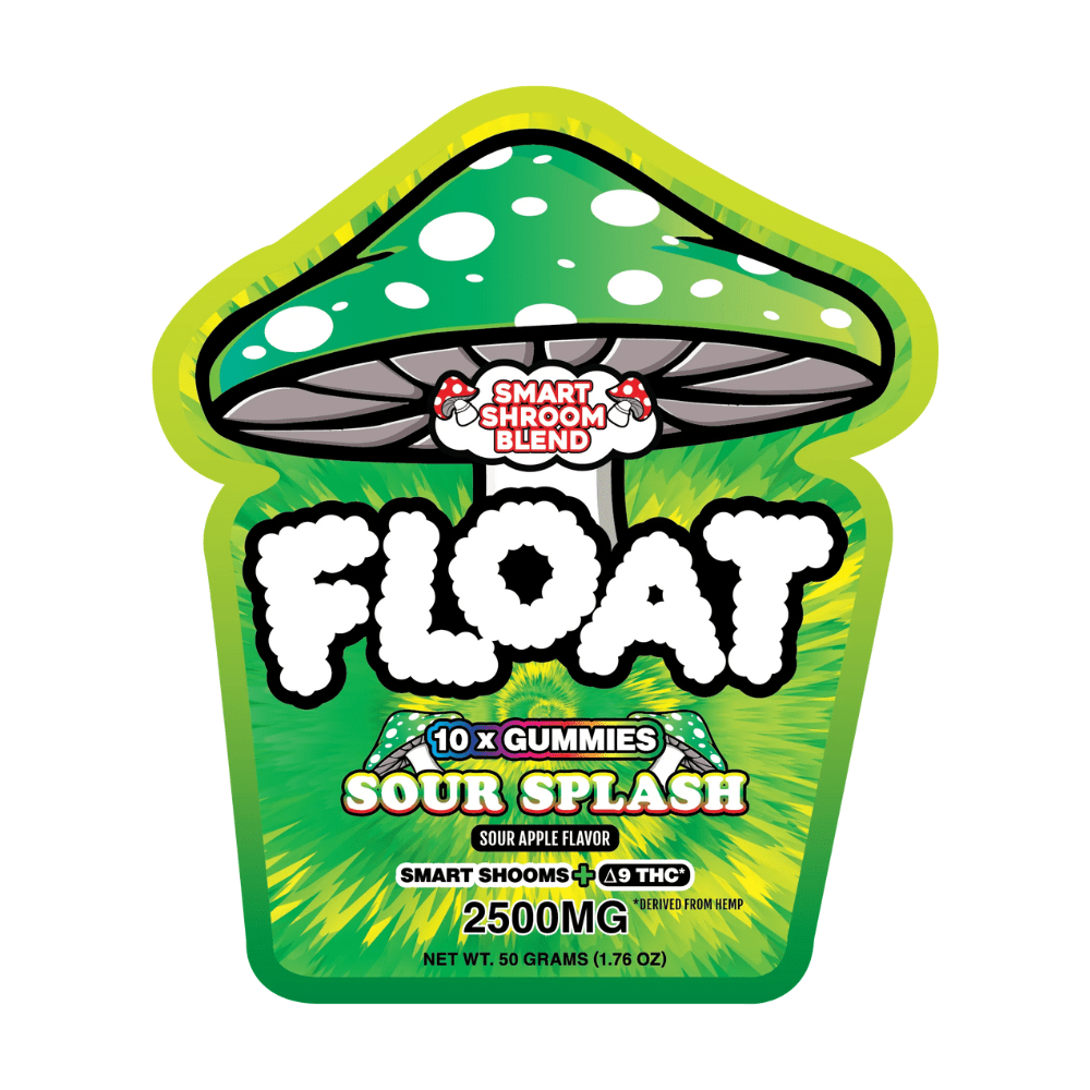 Float Smart Mushroom Blend & D9 Gummies - Sour Splash (2500mg)