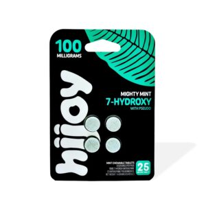 Hijoy 7-Hydroxy with Pseudo Chewable Tablets 25mg Mighty Mint