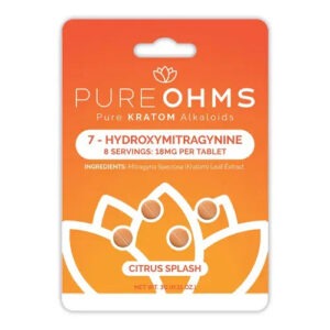 Pure Ohms 7-OH Kratom Extract Chewable Tablets Citrus Splash