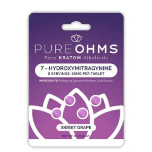 Pure Ohms 7-OH Kratom Extract Chewable Tablets Sweet Grape