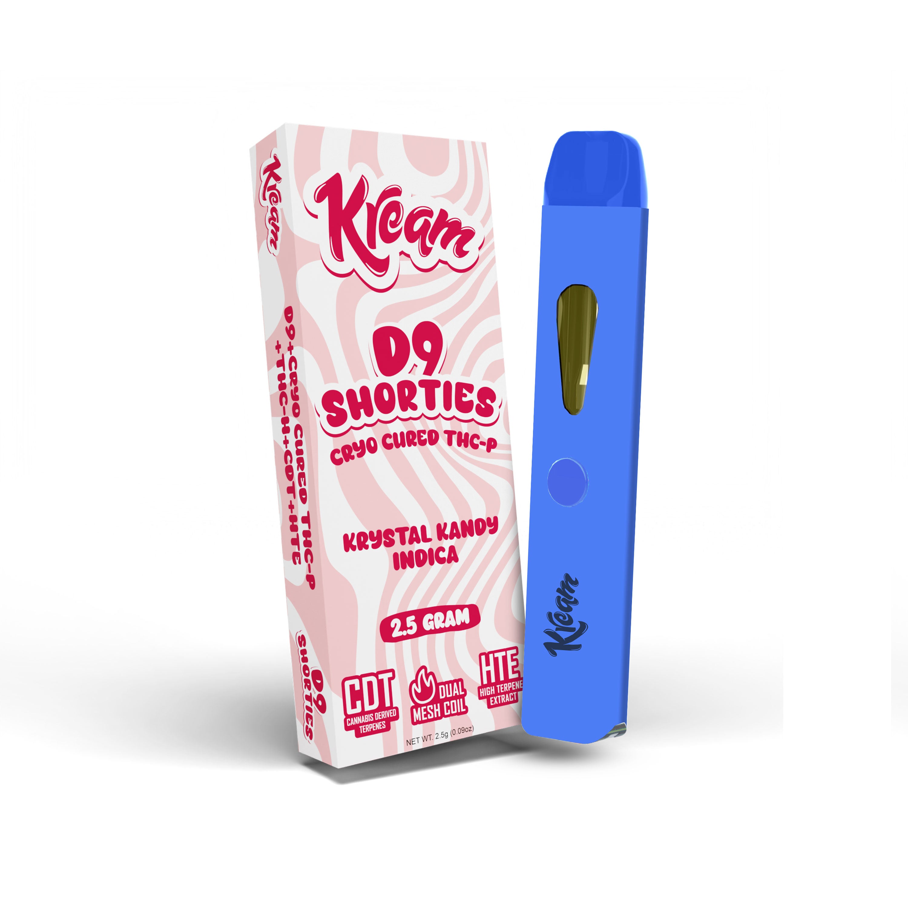 Kream D9 Shorties Disposable (2500mg) - Krystal Kandy